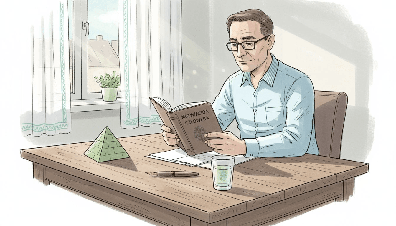 Psycholog omawia i analizuje model piramidy Maslowa