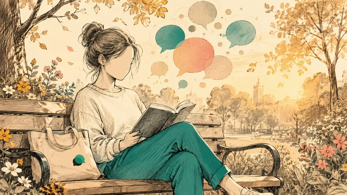 Ilustracja wektorowa przedstawiająca, jak radzić sobie z presją mediów społecznościowych poprzez relaks i odprężenie.