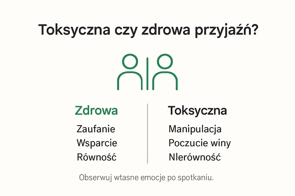 Infografika: jak rozpoznać toksyczną przyjaźń