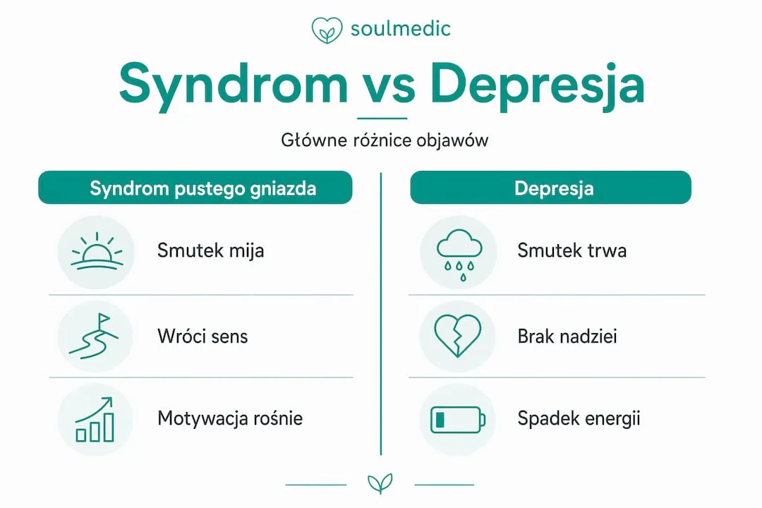 Jak rozróżnić objawy syndromu pustego gniazda od symptomów depresji?