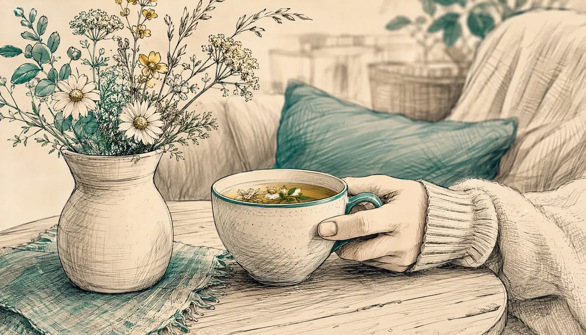 Ilustracja gestu wsparcia i ukojenia